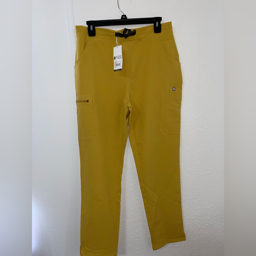 FIGS gold yola skinny pants size medium
